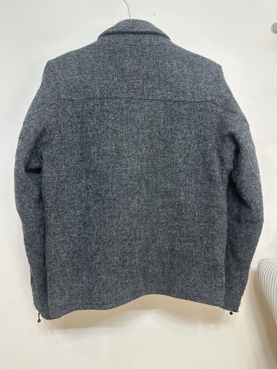アディダスxネイバーフッドOBYOハリスツイード ライダースジャケット 黒 adidas Neighborhood Harris Tweed collaboration Men Double Rider