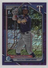 2024 Bowman Chrome Prospects Purple Shimmer Refractor /250 Paulino Santana 1b3