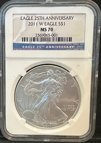 2011-W  Burnished Silver American Eagle NGC MS 70