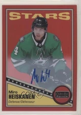 2019-20 O-Pee-Chee Platinum Retro Rainbow Red Miro Heiskanen #R-43 Auto 0bv