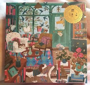 Galison Bookshop Afternoon – 500 Piece Foil Puzzle Jigsaw