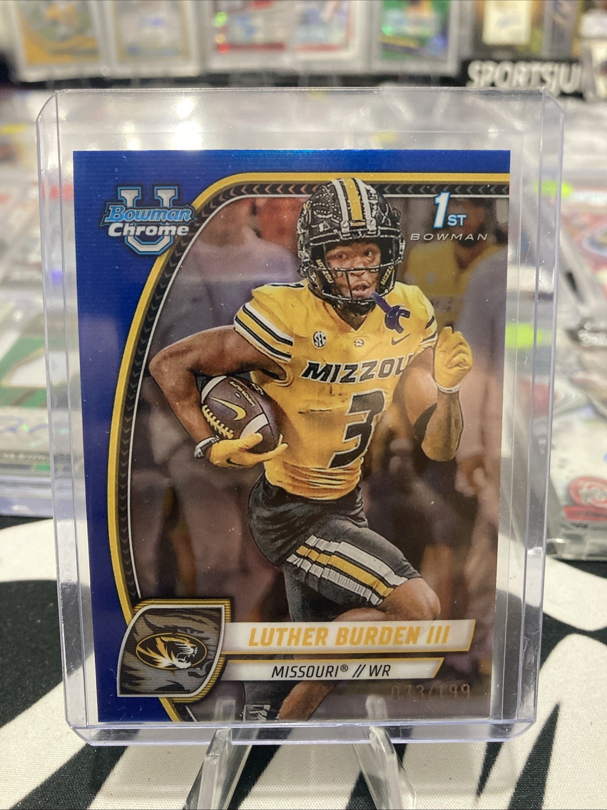 2024 Bowman University Chrome - Luther Burden #123 Blue Refractor /199 (RC)