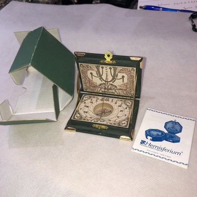 Hemisferium Helios Diptych Sundial H07 Antique Pocket Scientific Compass Vintage