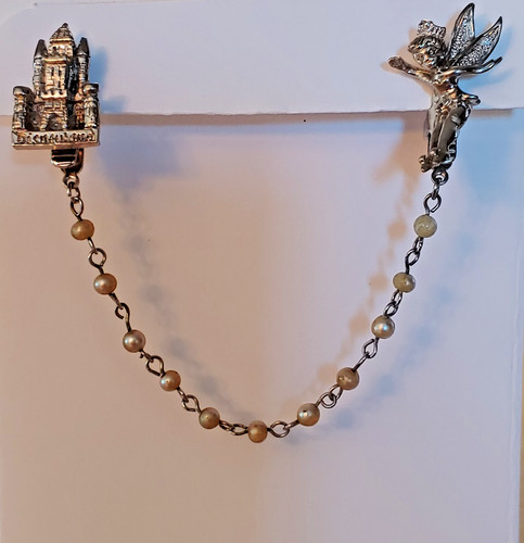 Vintage Disneyland Sweater Clip Sleeping Beauty's Castle Tinkerbell Walt Disney
