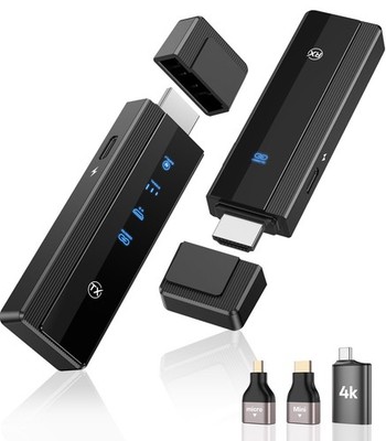 2026 Upgraded Wireless HDMI Transmitter and Receiver 328FT/100M, 4K Decode & 108