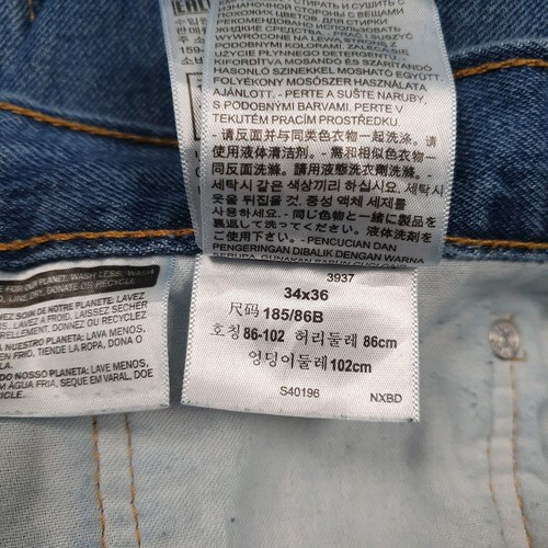 LEVIS 541 Jeans Athletic Straight Blue Denim Trousers Mens W34 L36 - Picture 3 of 6