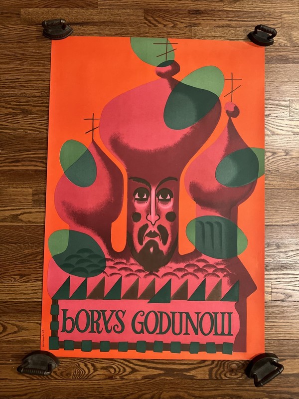 Early 60’s (logo) Polish Poster for  opera  Borys Godunow art by Mroszczak