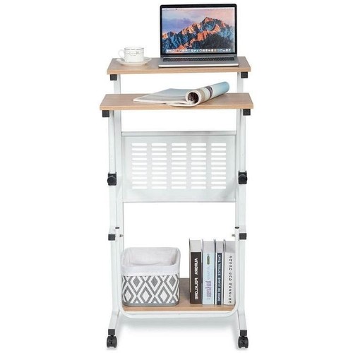 Multifunction Adjustable Height Mobile Stand-Up Computer Desk Work Station - Picture 2 of 3
