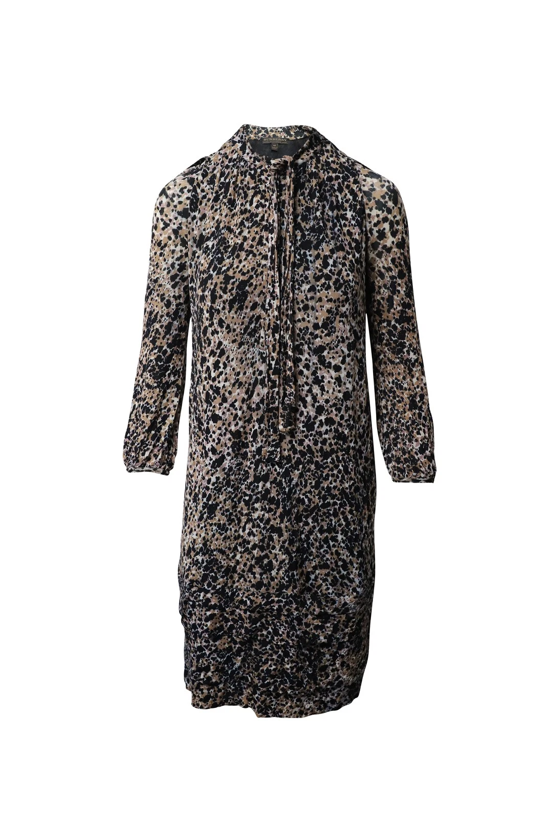 Abito midi Burberry stampato in rayon multicolore