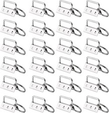 50 Sets Key Fob Hardware Keychain Wristlet with Split 1.25, 1.25inch