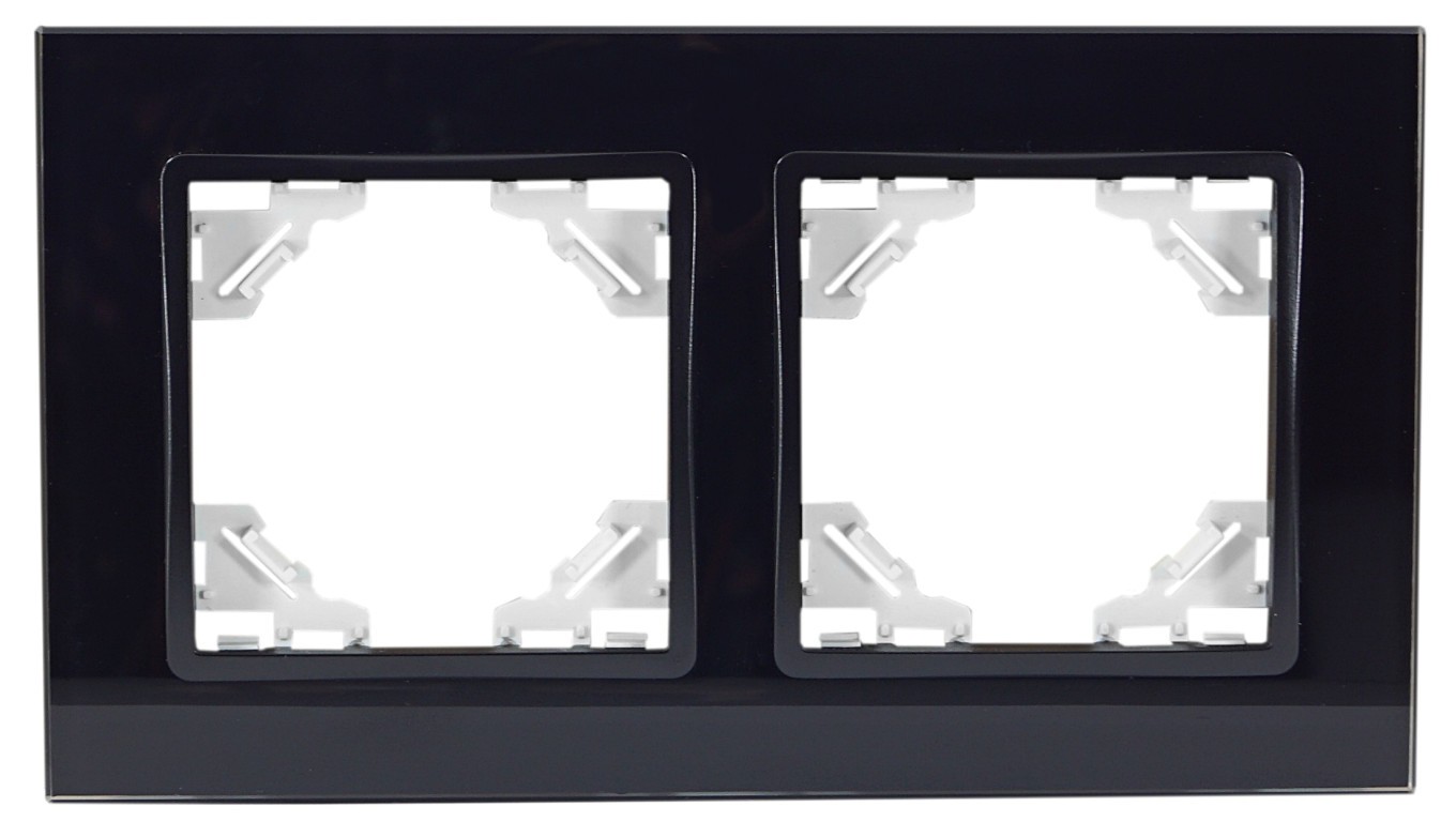 Quadra Double Glass Frame Black QR-R2-GB