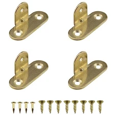 4PCS Right Angle Pure Copper Corner Bracket L-Shape Vertical Flat Corner Brace 