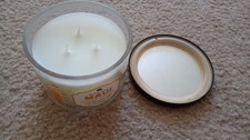 Complete Home Mango & Guava Multi Wick Jar Candle Scented White Wax Glass 12 oz