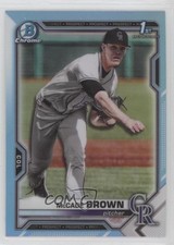 2021 Bowman Draft Chrome Sky Blue Refractor McCade Brown #BDC-59 0us8