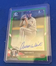 2018 Bowman - Chrome Draft Pick Autographs Owen White #CDA-OW Green 47/99