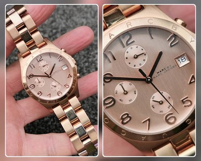 Marc Jacobs MBM3074 Roségold Damen Quarz Chronograph Uhr Datum Armband