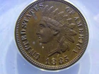 1885 indian head cent, anacs au-50, nice coin 4 grade