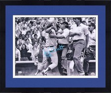 Framed George Brett Kansas City Royals Signed 16 x 20 Batting Stance Photograph