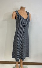 Royal Robbins Midi Dress Nautical Sleeveless Stripes Womens Small