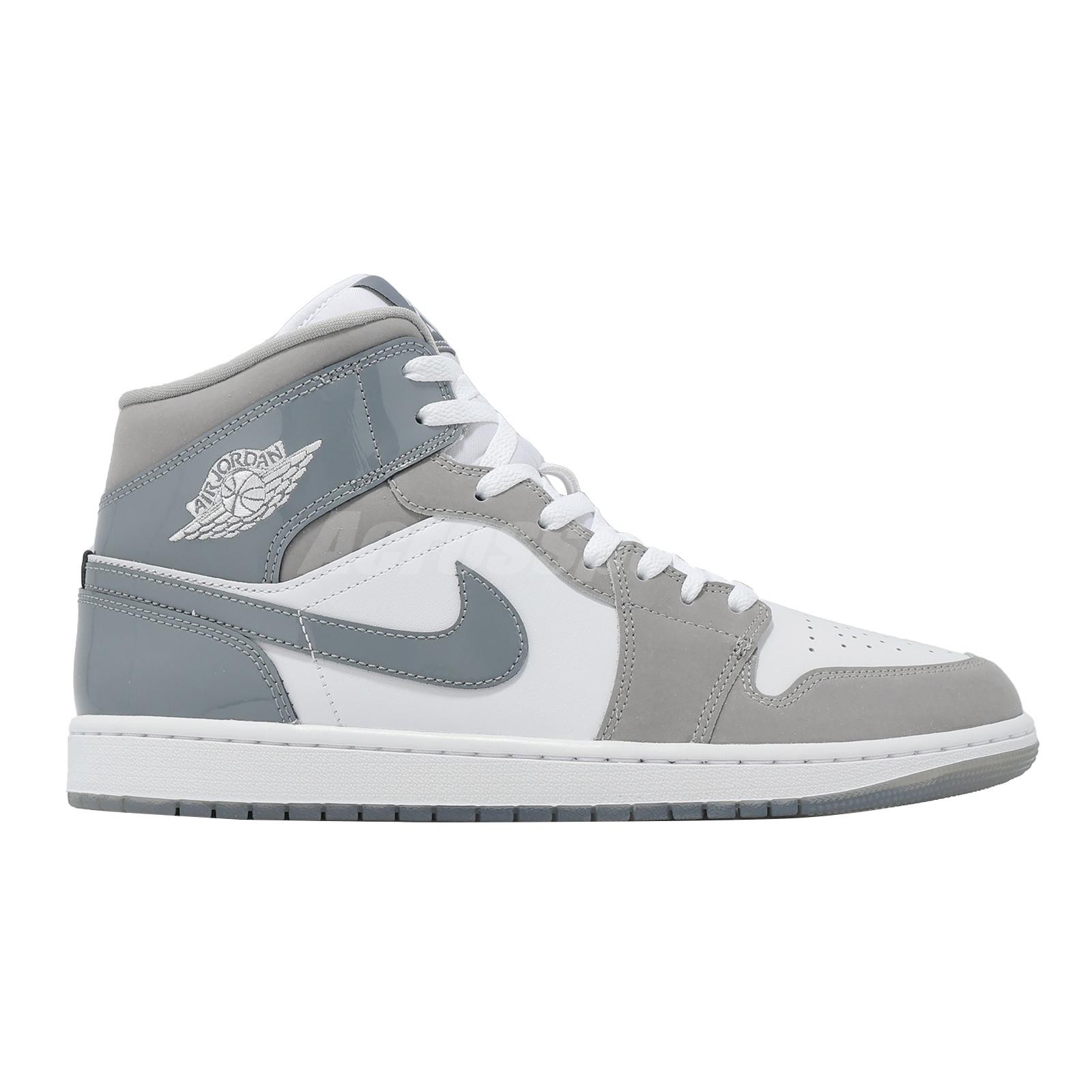 Nike Air Jordan 1 Mid SE AJ1 Cool Grey Men Casual Shoes Sneakers HF3216-100 thumbnail 6