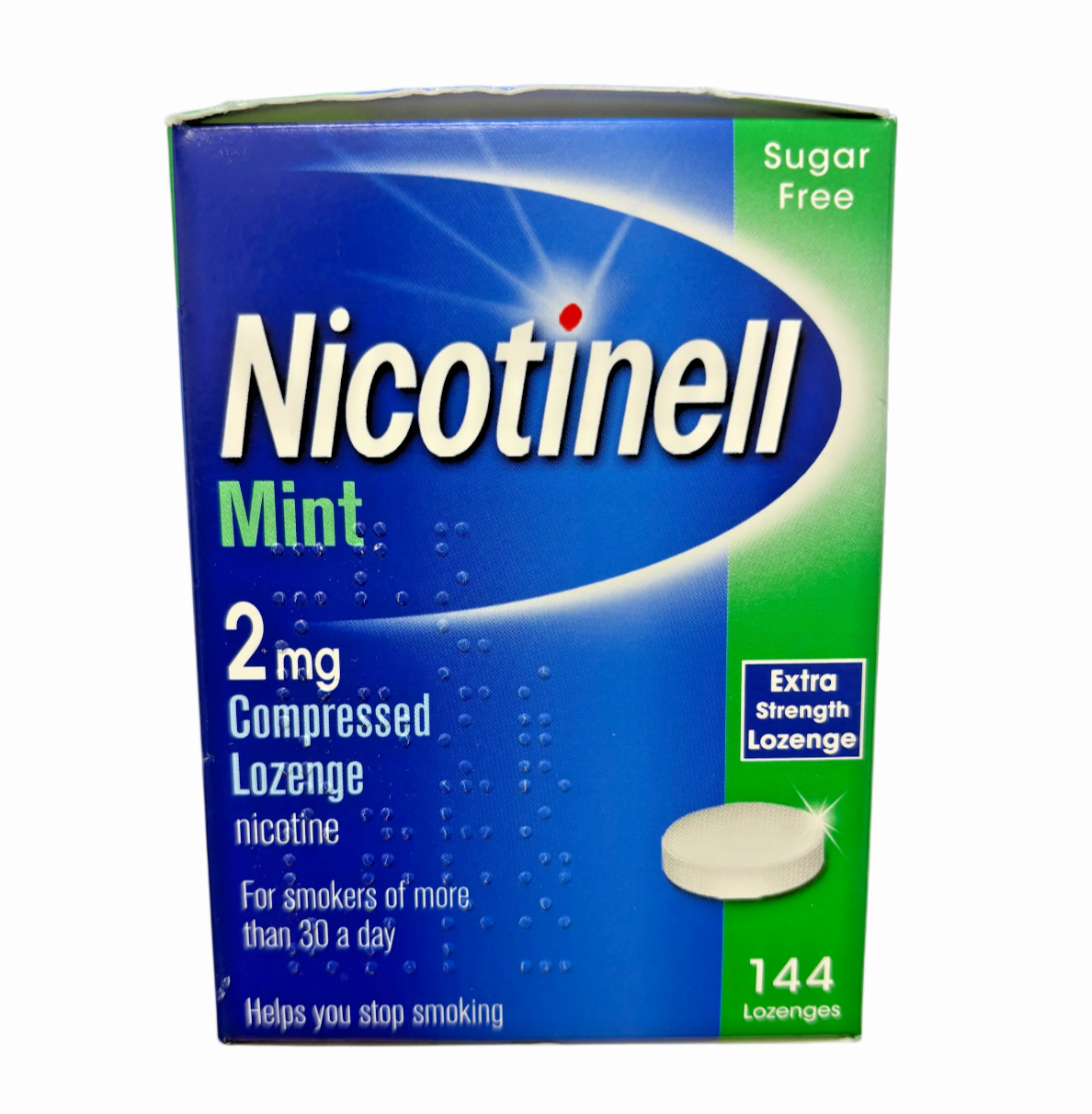 Nicotinell 2mg Mint Compressed Extra Strength Nicotine Sugar Free | 144 Lozenges