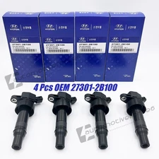 4PCS Ignition Coil 273012B100 For 12-20 Hyundai Accent Veloster Rio Soul 1.6L