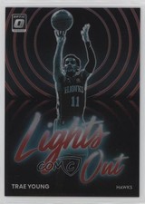 2022-23 Panini Donruss Optic Lights Out Red Prizm 87/99 Trae Young #8 8mm