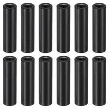 M3 Aluminum Spacers, 12 Pcs Metal Spacer 3mm ID x 6mm OD x 22mm L Threaded,Black