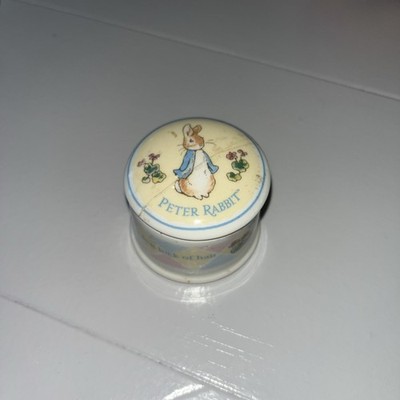 Vintage Wedgwood Peter Rabbit Beatrix Potter My first lock of Hair Keepsake Box