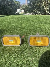 Pair Of Vintage Sylvania Amber Fog Lights
