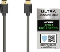Hama Hdmi Kabel 1 Meter Ultra High Speed (Monitorkabel 4K / 8K, 48 Gbit/S, Uhd