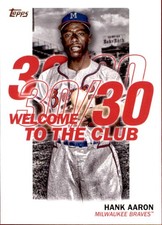 Hank Aaron 2023 Topps Welcome to the Club #WC-9 Milwaukee Braves Baseball Card