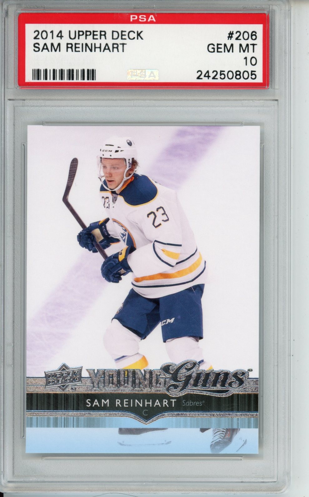 2014 Upper Deck Sam Reinhart Young Guns #206 Rookie PSA 10