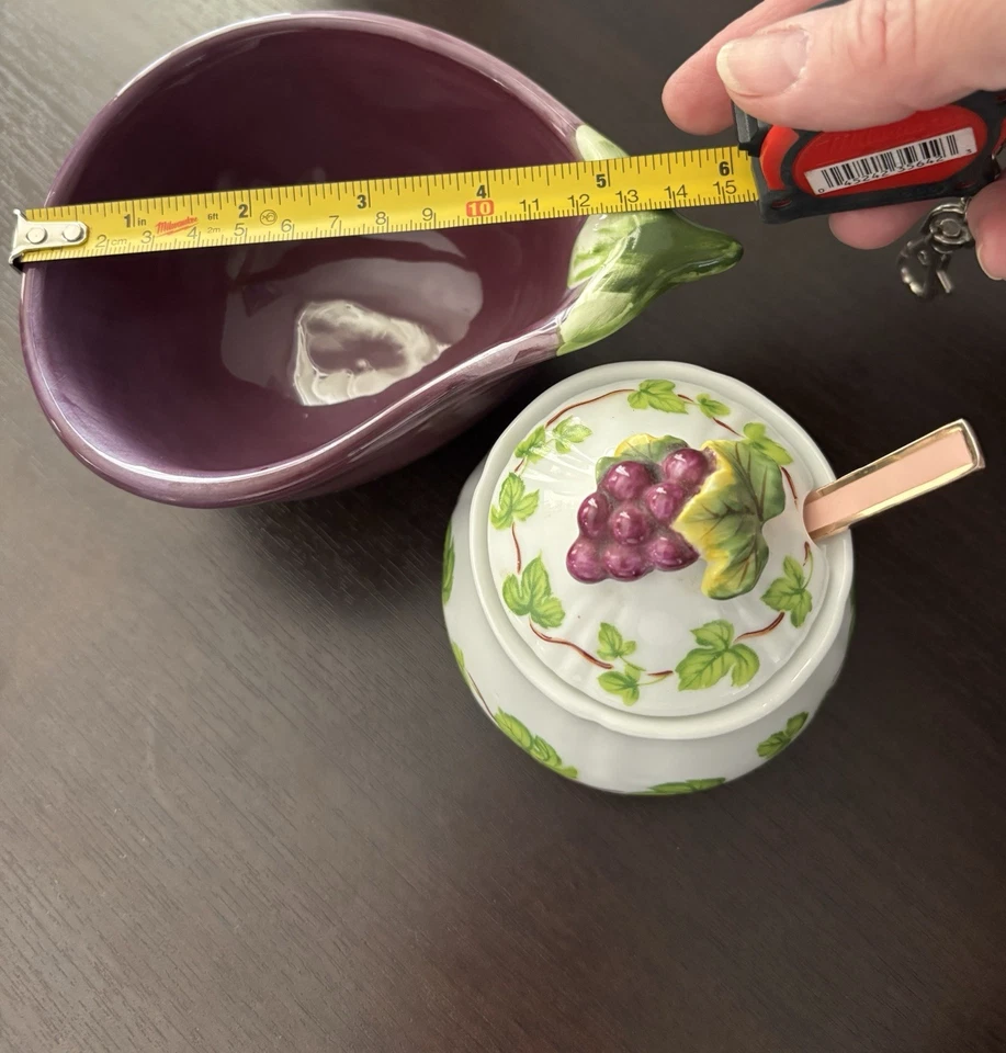 Cuenco de berenjena y azucarero Foto 4 de 4