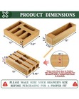 NEW Bamboo 9 IN 1 Storage Organizer for Kitchen Drawer Foil Wax Wrap Ziplock Bag — photo 3