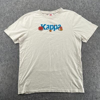 Kappa Mens Ivory Floral T Shirt Size M