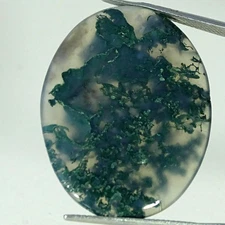 34.50Cts Natural Green Moss Agate Oval Cabochon Bracelet Supply 26X34X4MM