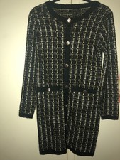 Tahari Women’s Long Sleeve Black White Dress, Size XS