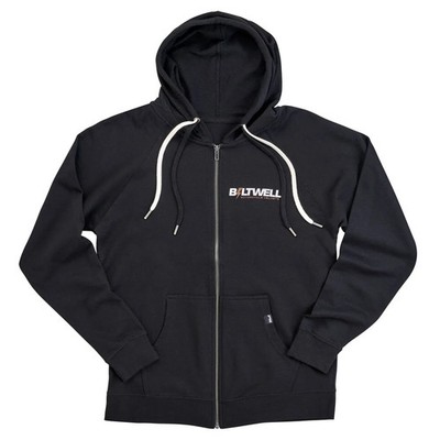 BILTWELL 8123-023-004 HOODIE BOLTS ZIP BLACK LG HOODIE