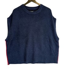 Zadig  Voltaire Womens Darcy Wool Cashmere Jumper Sweater Navy Blue - M/L