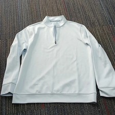 Hickey Freeman 1/4 Zip Golf Pullover Mens Medium light Blue Long Sleeve