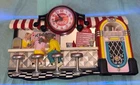 Coca Cola Vintage 3D Wall Clock Ice Cream Shop Soda Fountain Jukebox Diner