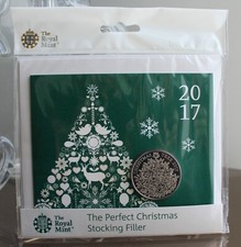 2017 Christmas Tree &pound;5 BU Brilliant Uncirculated Royal Mint Coin Pack - New