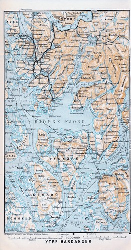 Norvège Norge Hardanger 1919 pt. cartes orig. (2) + guide (15 p.) Odda Eidfjord - Picture 2 of 3