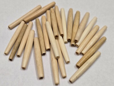 100 PCS COFEE BROWN BONE HAIR PIPE CHOKER BEADS PENDANTS 2''