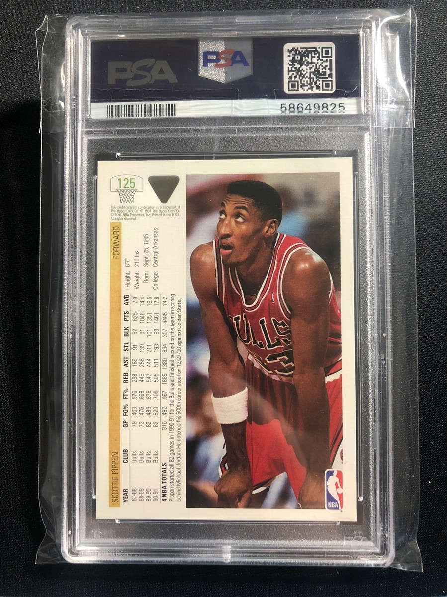 1991 UPPER DECK SCOTTIE PIPPEN #125 - GRADED PSA 9 MINT - CHICAGO