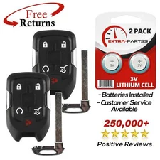 2 Remote 5btn Smart Key Fob For Chevrolet (HYQ1EA)