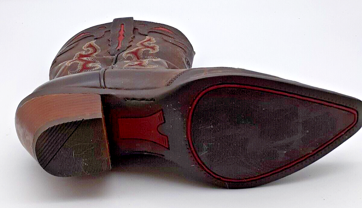 Bottes de cow-boy Ariat en cuir marron taille basse d