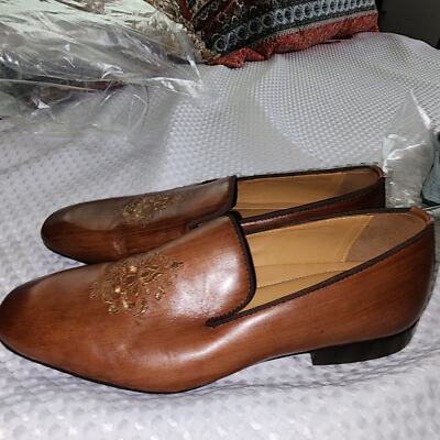 LANGUAGE EUC MENS SIZE 41 US 9.5 SHAAN 100% LEATHER LOAFERS  display picture 2