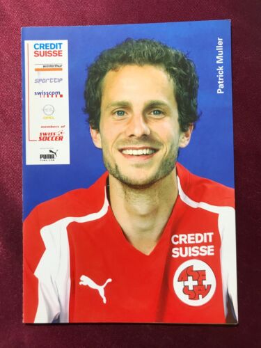 PATRICK MÜLLER-National Team SWITZERLAND 2004-Ex-Lyon/Monaco-official card-AK - Afbeelding 1 van 3